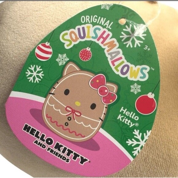 Kellytoy Squishmallows Hello Kitty Gingerbread 8” Plush New with Tag - Picture 3 of 4